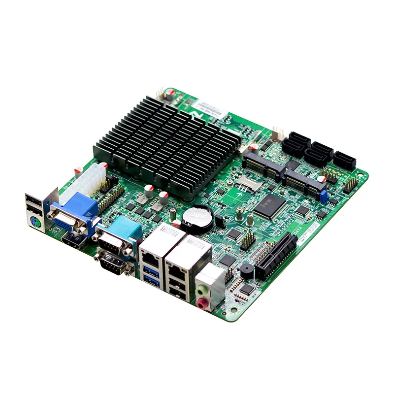 J1900 processor dual lan monitor mainboard Support 4 Bay NAS fanless Mini ITX Motherboard