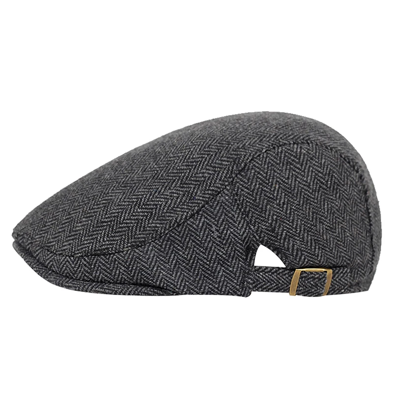 2019 vew Retro Newsboy Caps Men Octagonal Hats Black British Painters Hats Autumn Winter Berets Herringbone Flat Caps