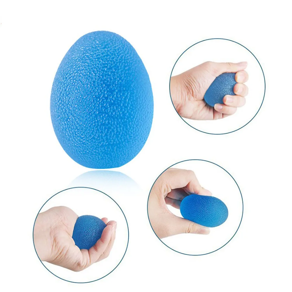 Silica Gel Hand Grip Ball Egg Men Women Gym Fitness Finger Heavy Exerciser Strength Muscle Recovery Gripper Trainer