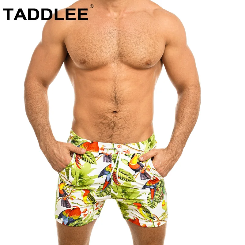 Taddlee Brand Swimwear Men Sexy Swimsuits Swimming Boxer Trunks Square Cut Board Shorts Quick Drying Surf Men Swim Brief Pockets