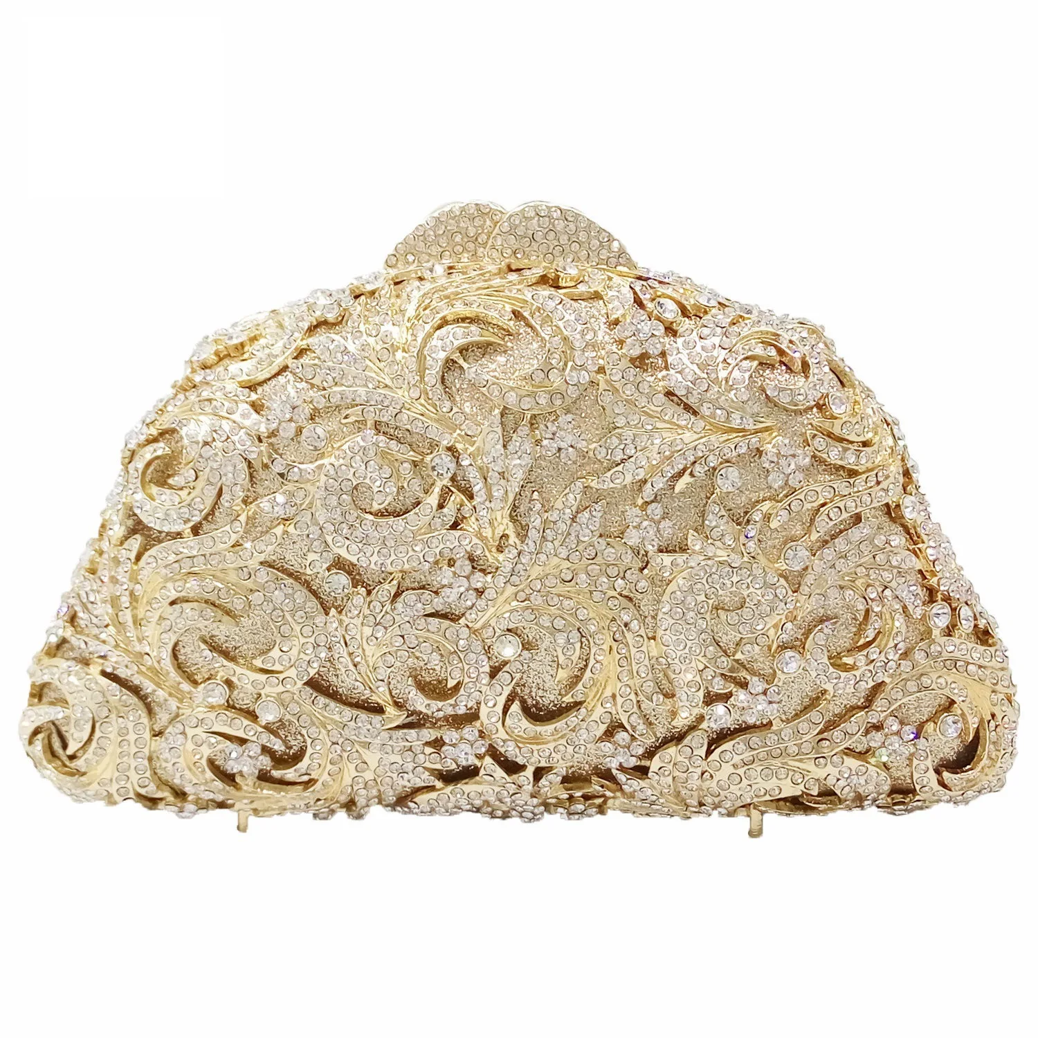 

20x12CM Party Clutch Bag Metal Diamond Banquet Bag Rhinestone Dinner Bag Women Evening Bag a6662