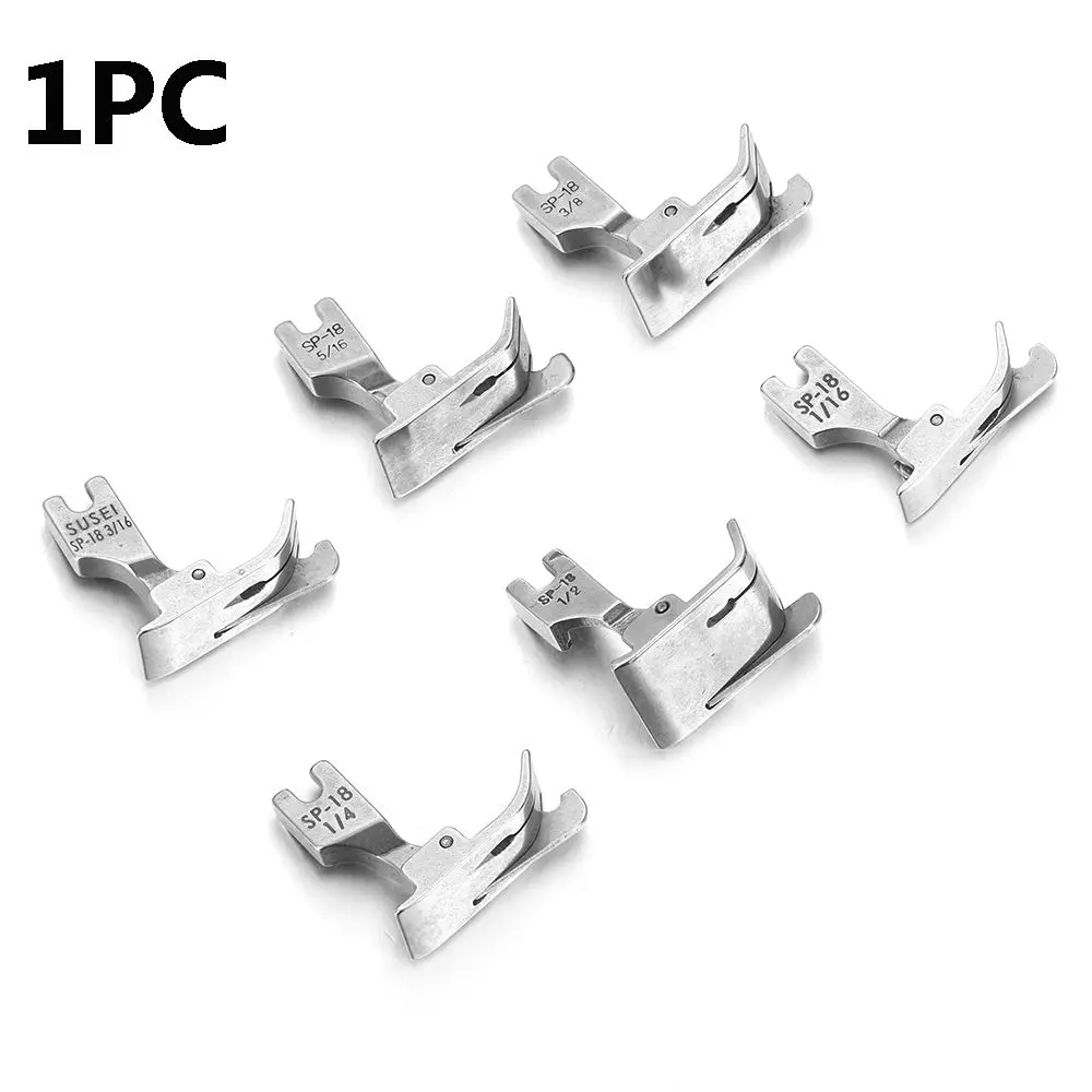 1/4 3/8 Metal 3/16 5/16 Industrial Presser Foot Flat Car Moving Edge Sewing Machine Single Needle