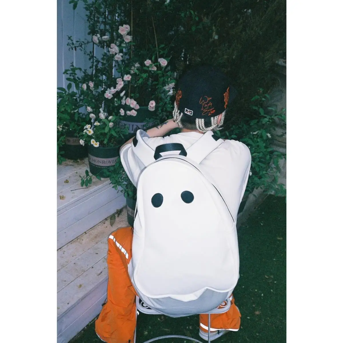 Backpack Ghost Halloween Bag PU Unisex Solid Softback Fashion Euro-America Style High-Capacity Backpack Street Style