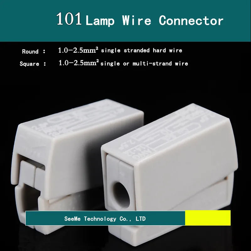 100pcs/lot  224-101 PCT101Lamp terminal block wire butt connector joint clip fast insulation