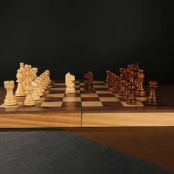 2021 New 4 Queens Magnetic International Chess Game Wooden Chess Set Wooden Chess Pieces Foldable Wooden Chessboard Gift I157