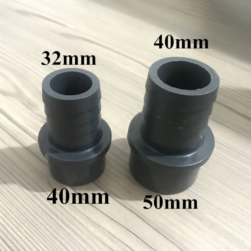 Plug OD40mm To 63mm Hose Connector Quick Connector Hard Tube Plastic Pagodas Joint Pvc Pipe Adapter for Garden Irrigation 1 Pcs