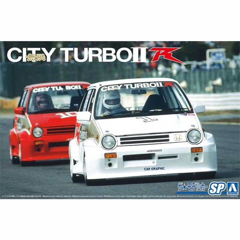 

1/24 AOSHIMA plastic assembly car model toy HONDA AA CITY TURBO2 static model adult collection DIY assembly kit #05912