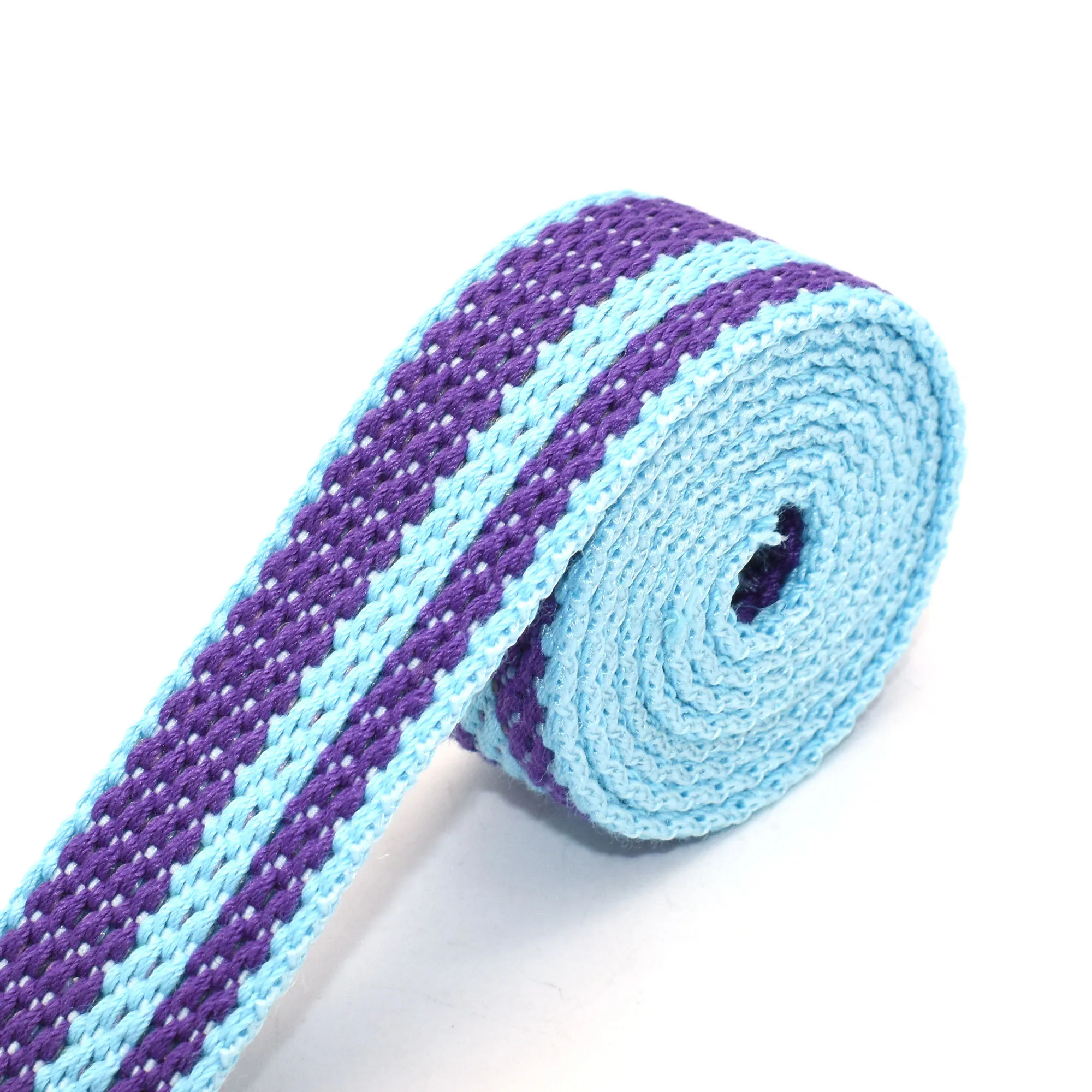 25mm Purple Blue Webbing Cotton Belt Bag Handbag Totes Strap Purse Lanyard Webbing Camera Strap Woven Belt Key Fob Hardware