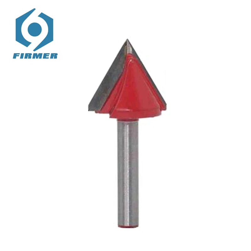 

6x22x60° Woodworking trimming machine chamfering drill bit trimming head 45 degrees chamfering trimmer V-head tungsten steel