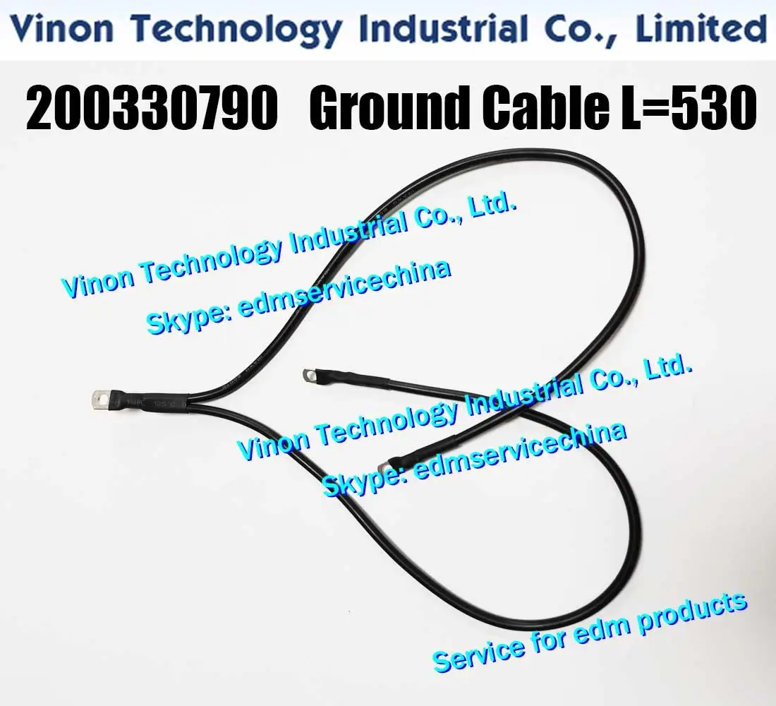 200330790 edm Ground Cable L=530mm for ROBOFIL 100 Charmille 330.790, 200.330.790, C330790, 24.54.125 EDM Grounding Cable