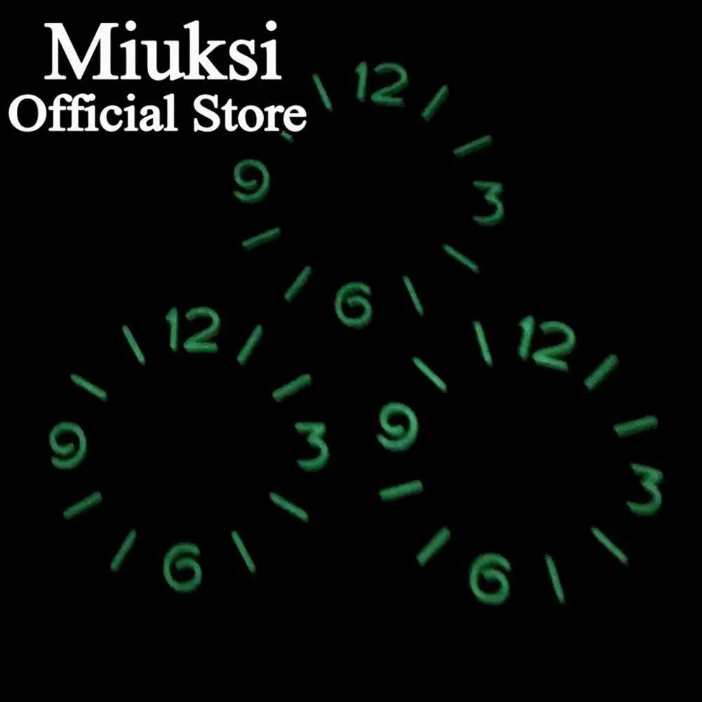 Miuksi 31.5mm sandwich dial luminous fit ETA2824 2836 Mingzhu DG2813 3804 Seagull ST1612 Miyota 8205 8215 821A PT5000 movement