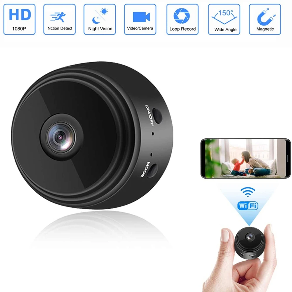 Minicámara A9 de seguridad inteligente para el hogar, videocámara de acción inalámbrica con Wifi, 1080P, P2P, grabadora de vídeo remota para Casa inteligente