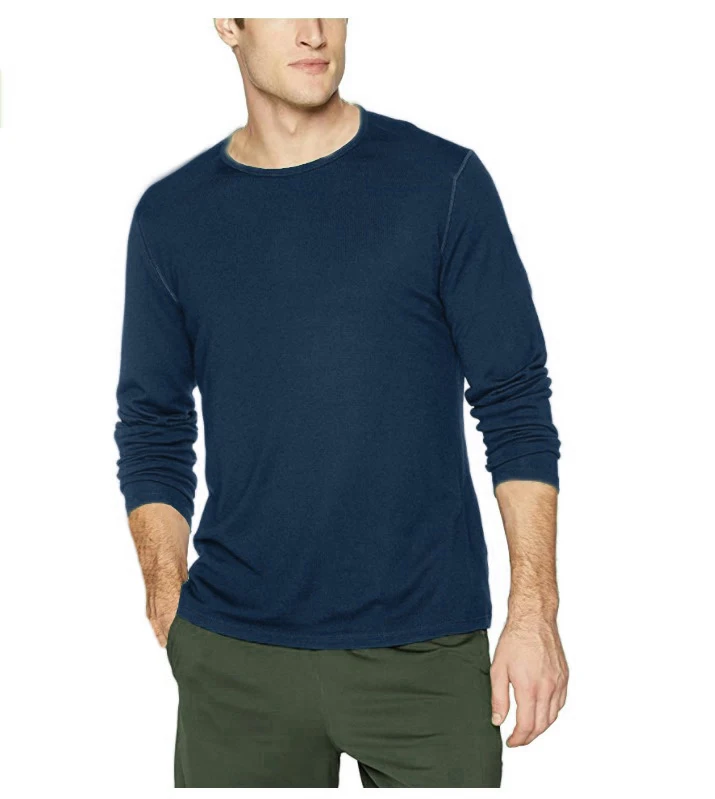 Camiseta de lana merina para hombre, camisa con capa Base térmica 100%, de peso medio, transpirable, antiolor, talla europea, 240g