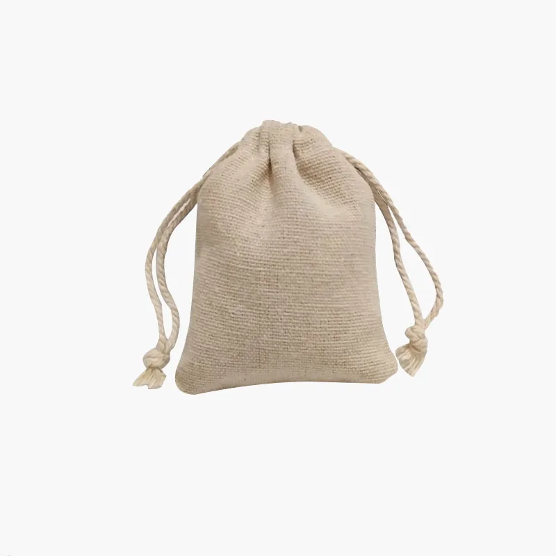 

50pcs Linen Gift Bags Wedding Party Favor holders Muslin Cotton Storage Bags Jewelry Drawstring Pouches