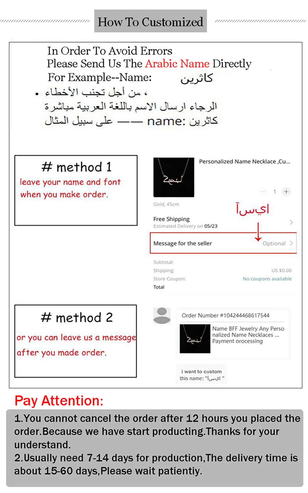 Sipuris Personalisierte Arabische Namensketten aus Edelstahl, Maßgefertigte Namensschilder, Goldene Choker-Schmuckstücke, Geschenke für Frauen und Männer – Detail 5