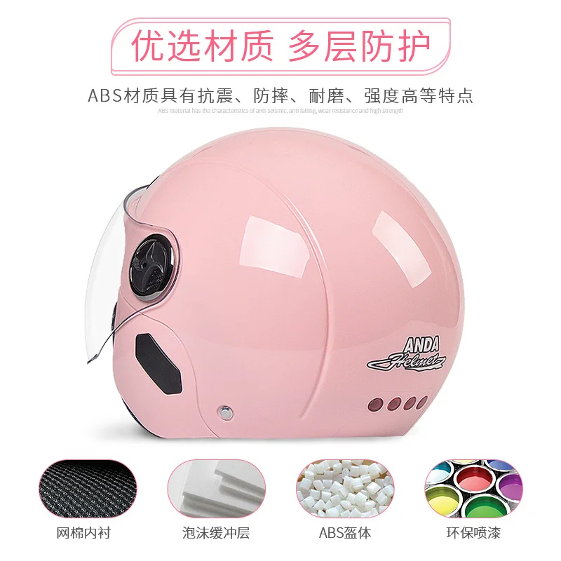 Motorcycle Helmet for Women Kask Helmets Moto Bicycle Vespa Take Casco Men Electric Scooter Men\'s Retractable Jet Women\'s Open