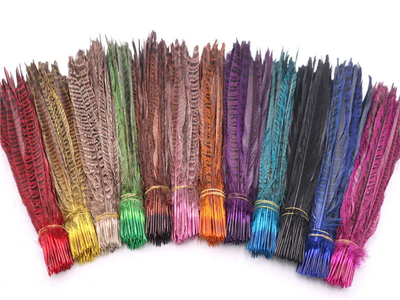 10Pcs/Lot Female Pheasant Tail Feathers 25-30CM/10-12\