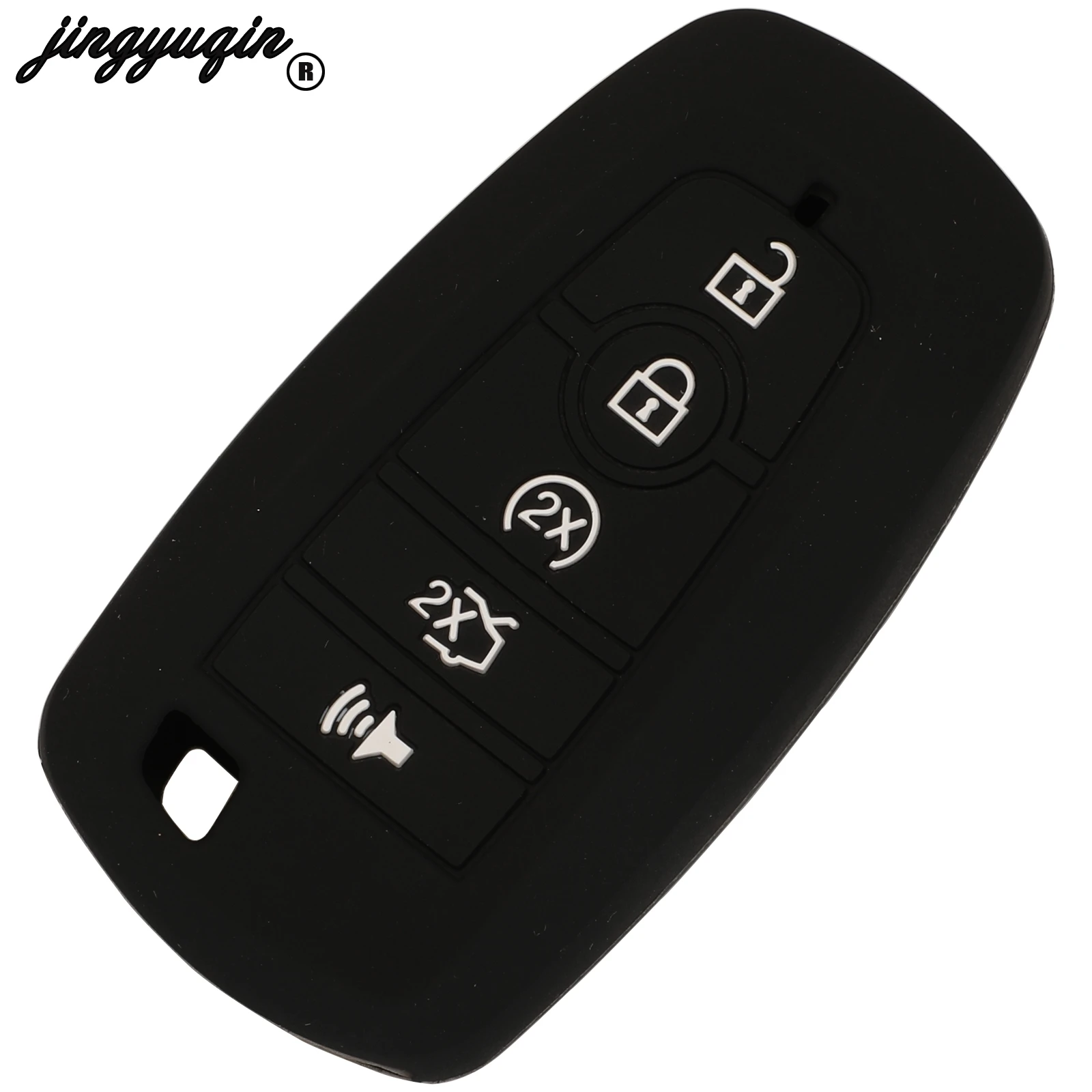 Silicone 5 Buttons Silicone Smart Remote Car Key Case Cover Fob For Ford Edge Fusion Explorer Mustang Bronco F-Series Protector