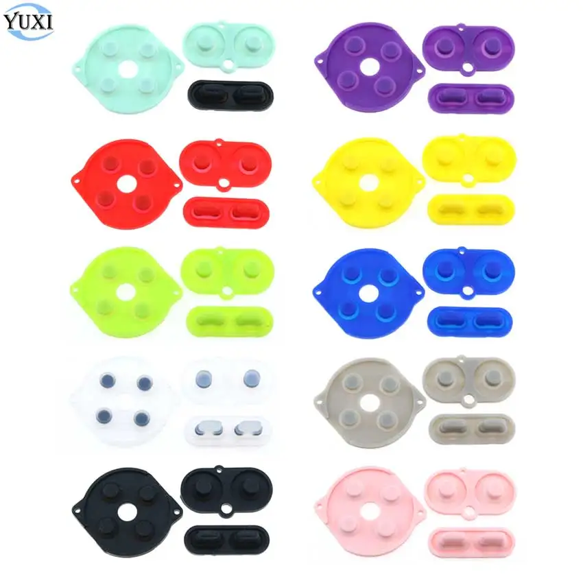 YuXi Colourful Rubber Conductive Button A B D-pad For Gameboy Color GBC Silicone Start Select Keypad Buttons