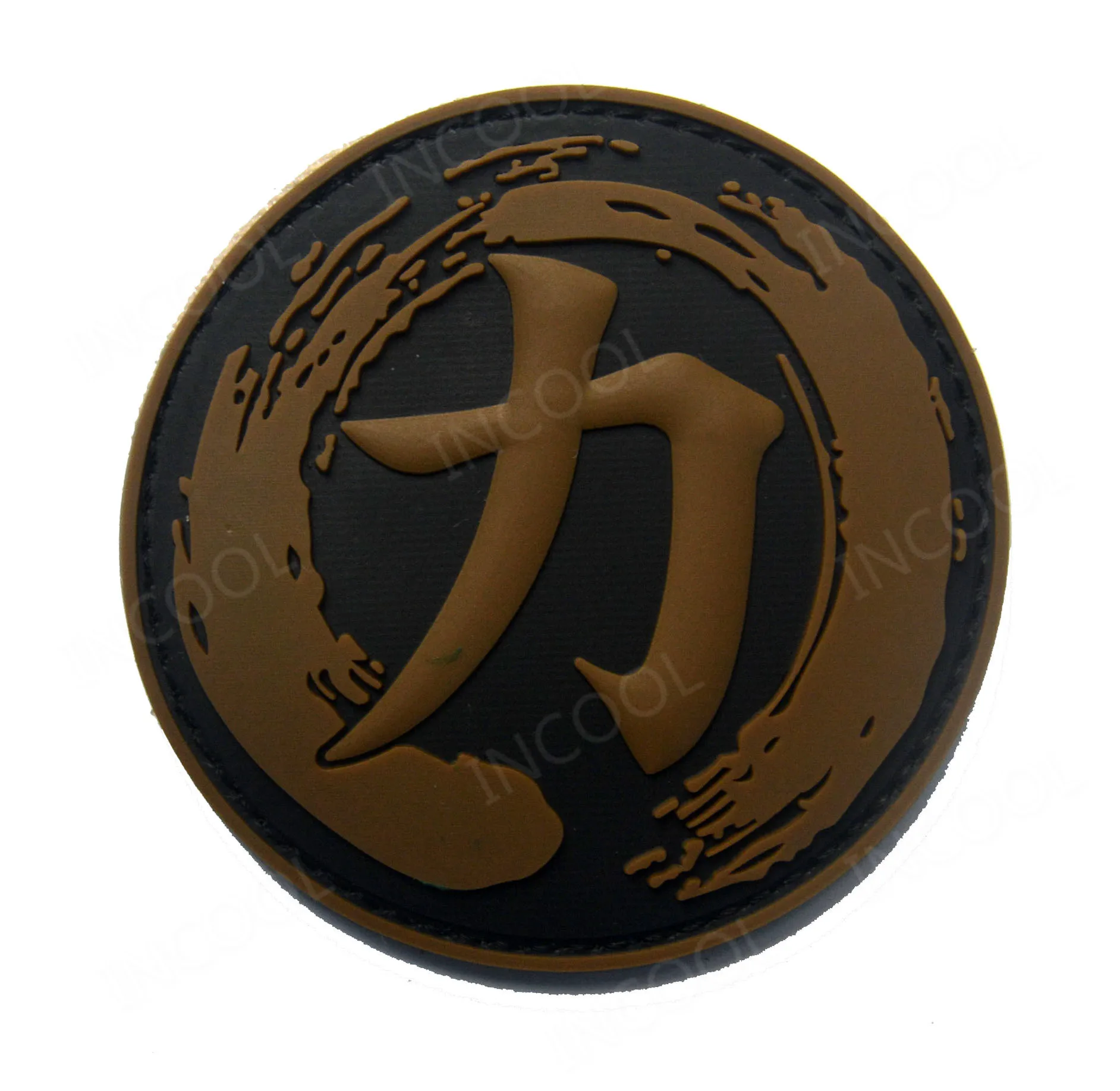 Japanese Words Tactical Military Reflective Patch Samurai Embroidered Patches PVC Rubber Combat Japan Embroidery Badges