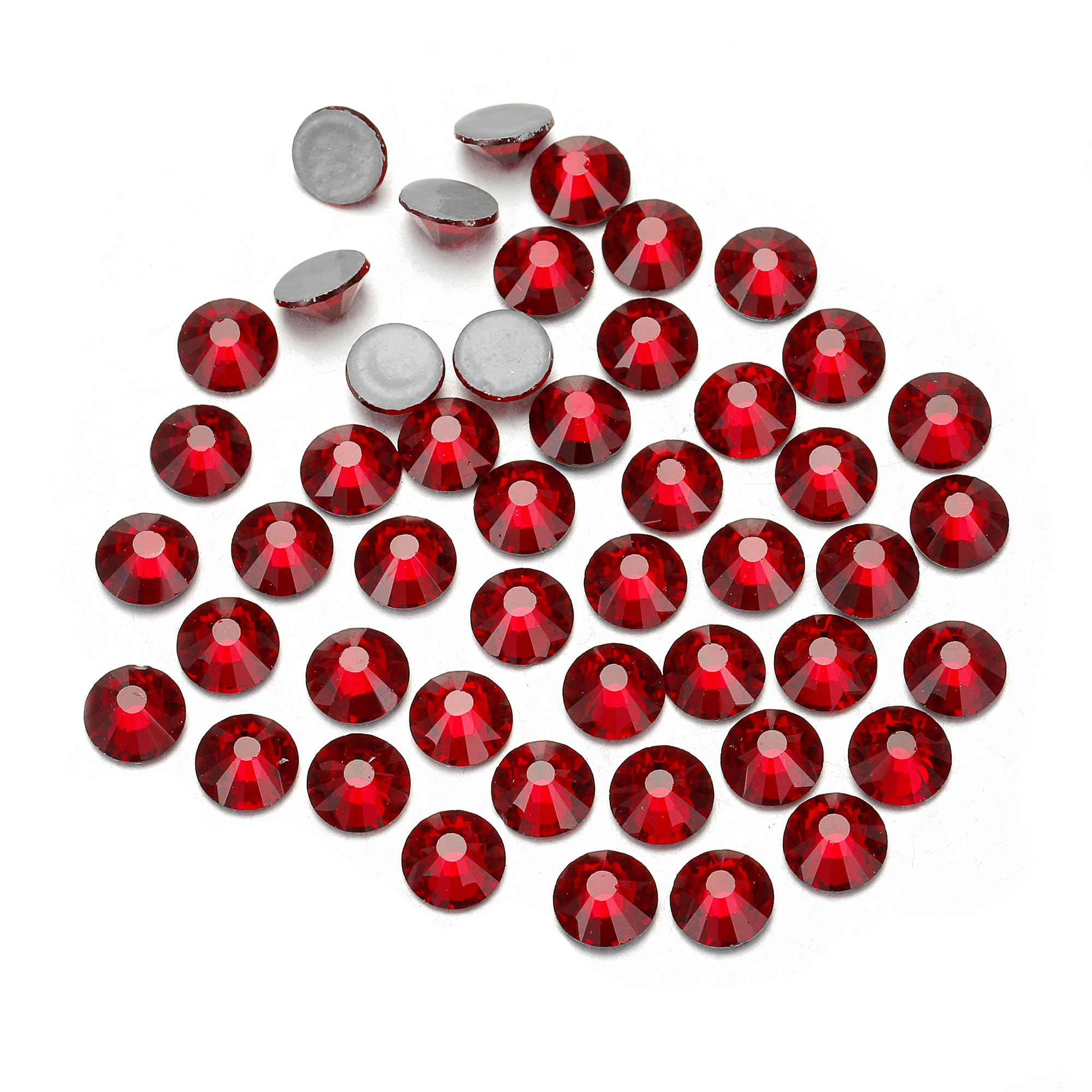 AAAAA Klare AB Rote Mischfarben Kristall Hotfix Strasssteine Glas Strass Hotfix Aufbügelbare Strasssteine für Stoffe und Kleidungsstücke – Detail 4