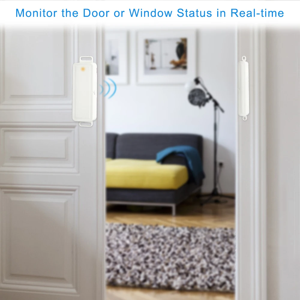 Tuya Smart Life WiFi Door and Window Sensor Door Open / Closed Detectors WiFi App Notification Alert Security Alarm