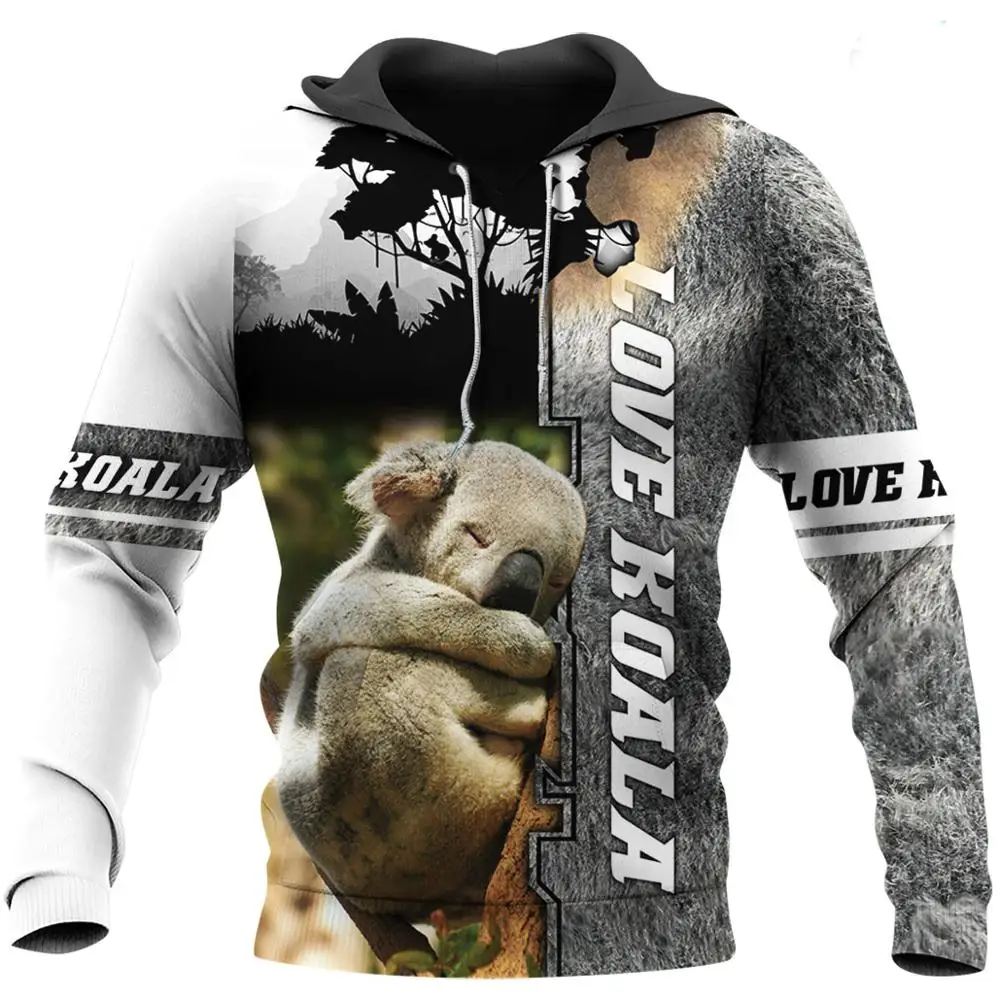 

Cool Love Koala Animal 3D Printed Mens Hoodie Harajuku Fashion Sweatshirt Unisex Casual Jacket Pullover sudadera hombre KJ057