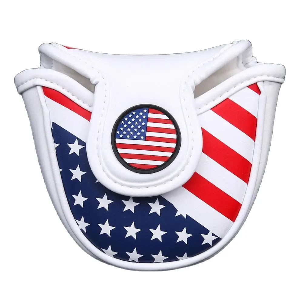 Stars& Stripes Golf Mallet Putter Head Cover Protector Magnetic Closure