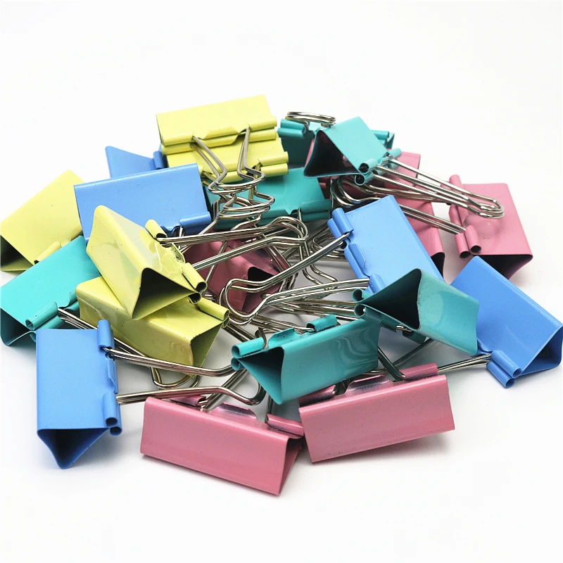 Desktop office storage clip Student document sorting and sorting color Binder clips