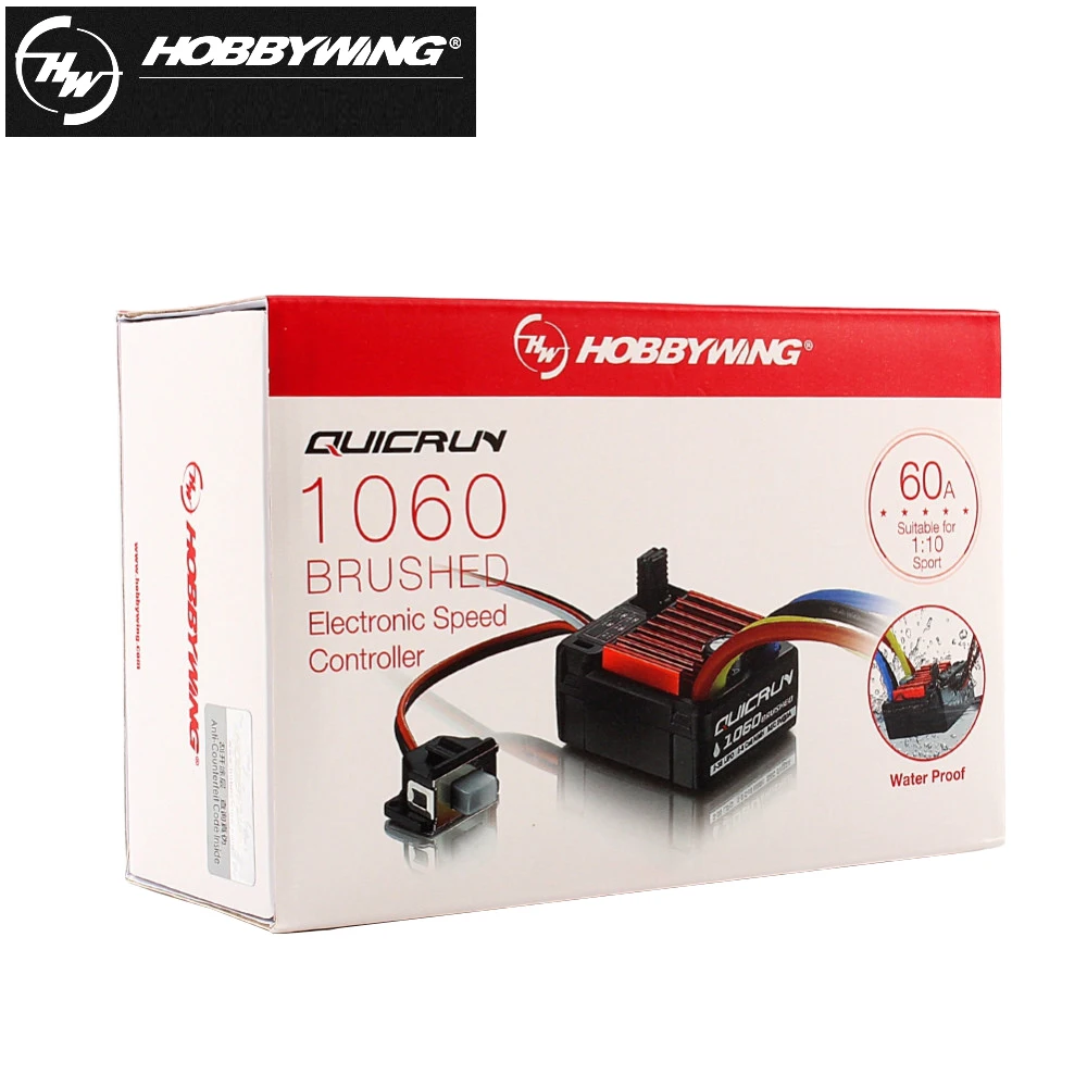 HobbyWing QuicRun 1060 1625 0880 Waterproof Brushed Electronic Speed Controller For RC Touring Cars/Buggies/Truck/Crawlers Toys