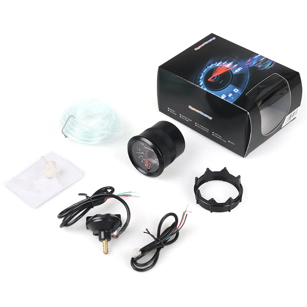 Dynoracing Dual Display 52MM 7 Colors Turbo boost gauge 2Bar Boost meter with stepper motor Boost sensor