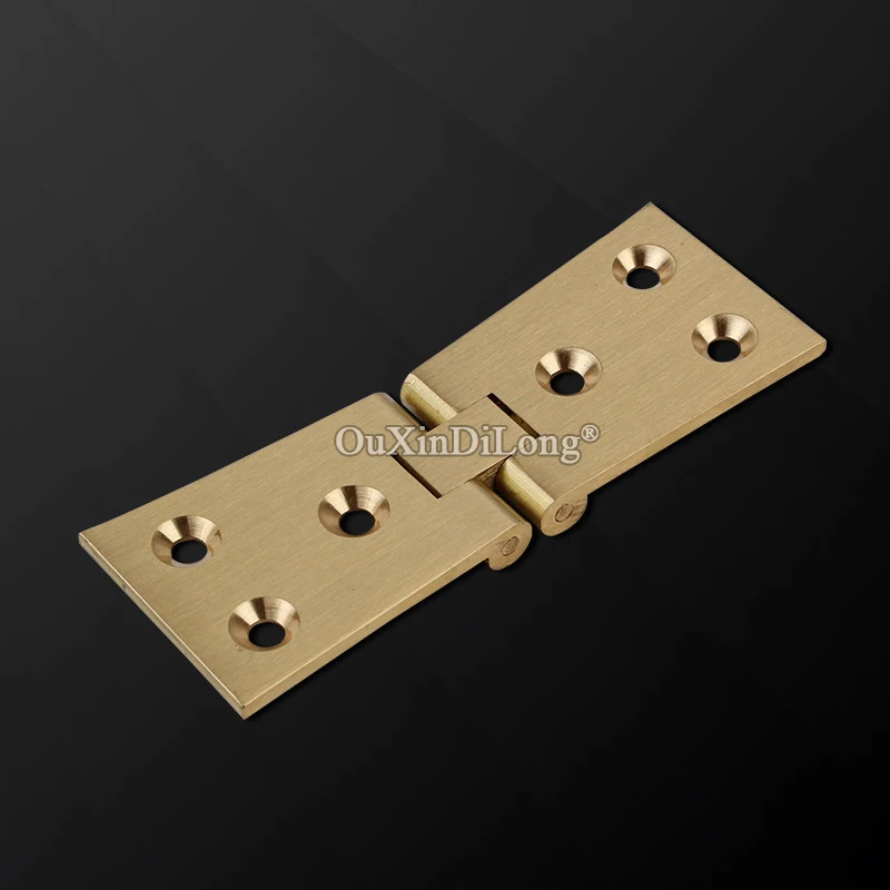Picture 4: Brand New 4PCS Solid Pure Brass Thicken Flap Hinges Dinning Table Desktop Floding Hinges Furniture Hinges