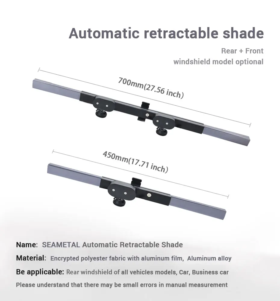 BLALION Auto Windschutzscheibe Sonnenschutz Vorhang Einziehbares Set Vorne Hinten Fenster Sonnenschutz Schutz UV Reflektierende Auto Sonnenblende Abdeckung – Detail 5