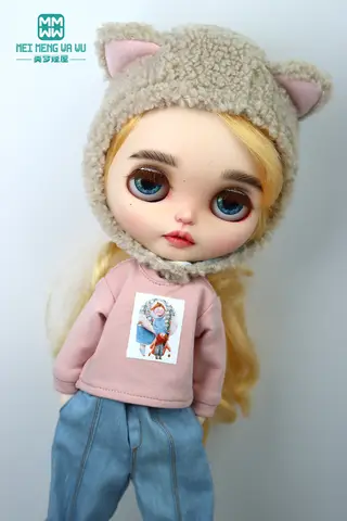 Dockkläder till labubu, plyschdockkläder, macaron, söta kläder, gör-det-själv, barnpresent, hundkläder, hårtillbehör, v1, v2, kläder 8 best sales anime plyschdockakläder - №4