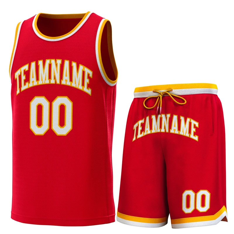 Custom Basketball Uniform Embroidered Name&Numbers Washable Durable Outdoor Sports Softball Kits for Men/Kids Big Size