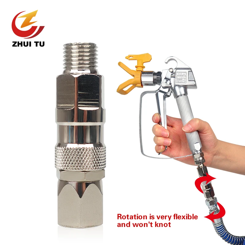 ZHUI TU Airless Spray Gun Hose Swivel Joint High Quality Universal Airless Sprayer High Pressure Pipe Connector Accessories