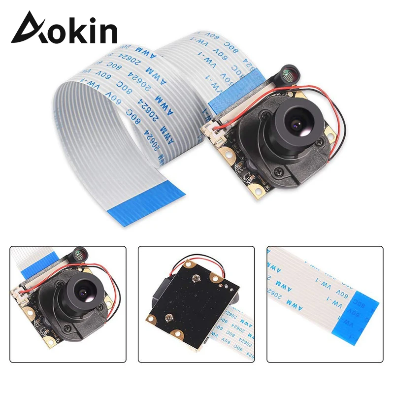 For Raspberry Pi Camera Module with Automatic IR-Cut Night Vision Camera 5MP 1080p HD Webcam for Raspberry Pi 2 Model B