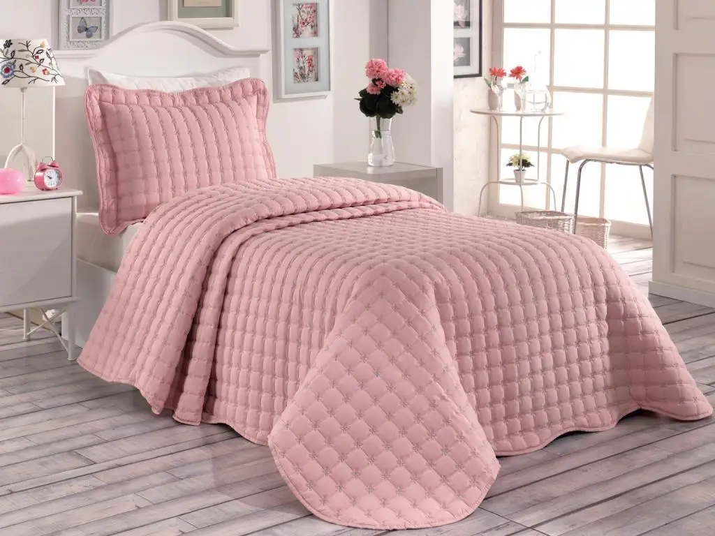 Breeze Single Bed Cover Powder