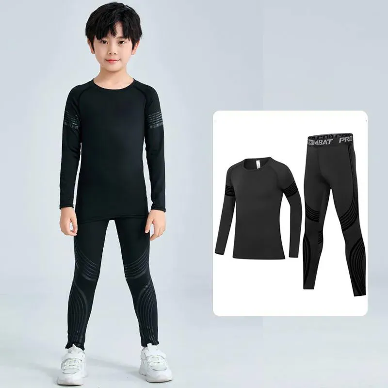 Men Boy Girl Kids Thermal Underwear Suit Autumn Winter Children Warm Thermo Underwear Sets Knitted LuckyLong Johns Tracksuit 10