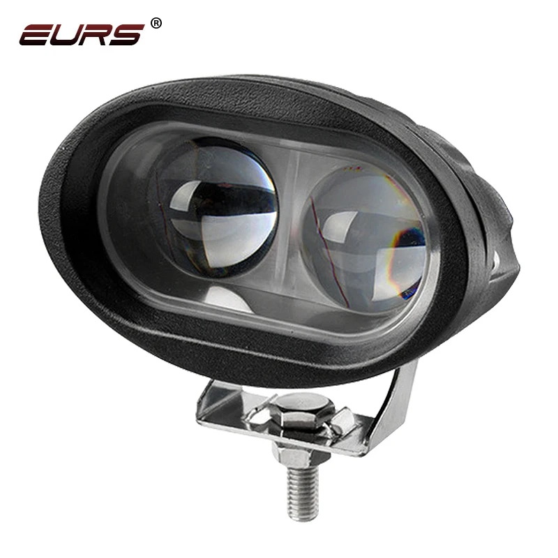 EURS 4D len LED Work Light Universal Motorcycle Off Road Auxiliary Spot Lamp Driving Fog Light for Car Truck Motorbike Headlight