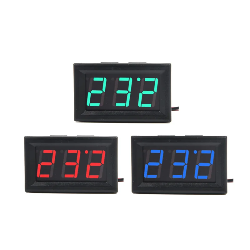 Digital Voltmeter DC 4.5V to 30V Digital Voltmeter Voltage Panel Meter Red /Blue /Green For 6V 12V  Electromobile Motorcycle Car