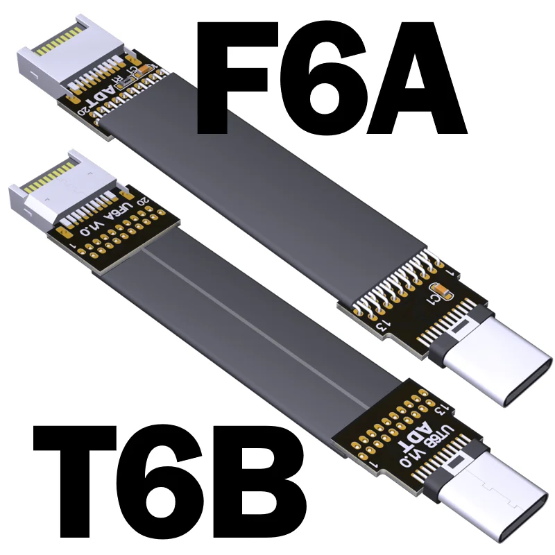 ADTLink-Cable plano de tipo E a C F9T-T6A, dispositivo de extensión de hasta USB 3,1 Gen2, 24 Pines, 10G/bps