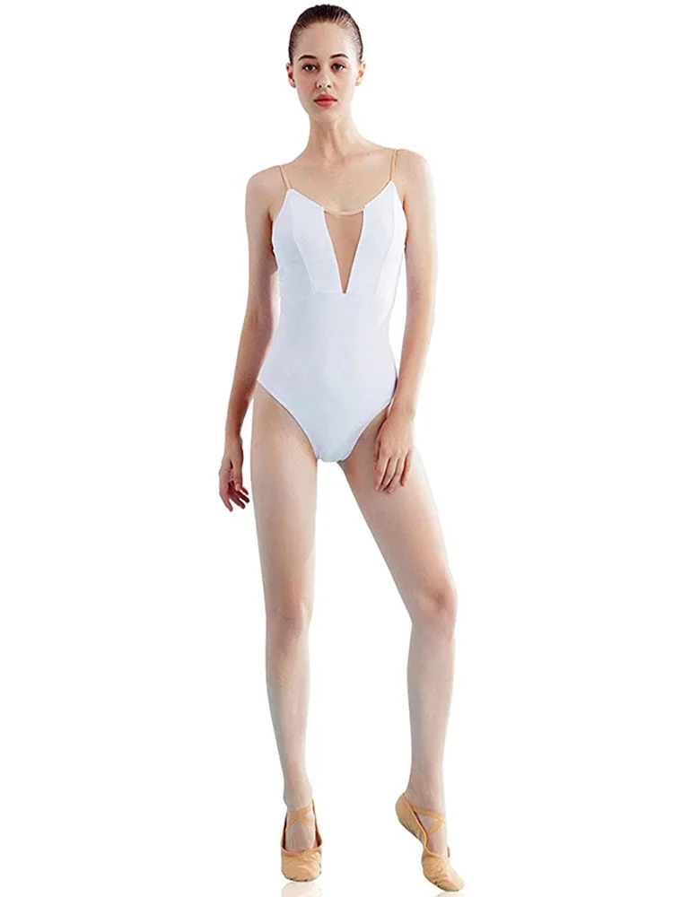 Vestido de Ballet con tirantes para mujer, leotardos de Ballet para niña y adulto, camisola de baile de algodón, Body de gimnasia