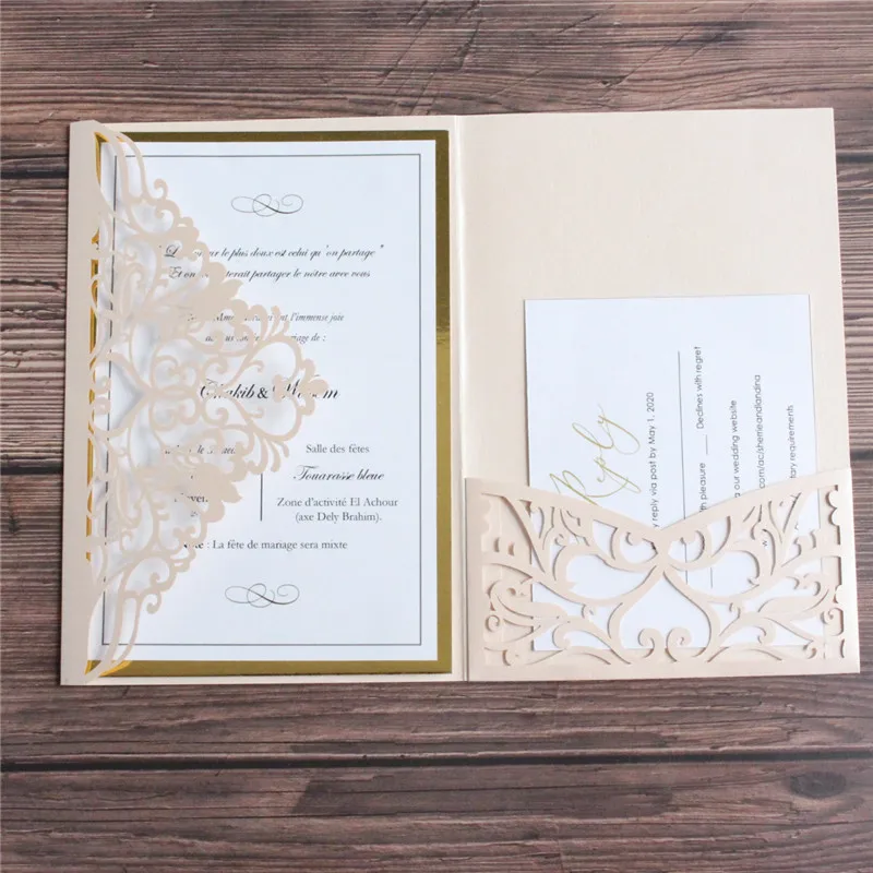 Top grade wedding invitations luxury soft pink cards with glitter envelop gold belly personalized invites design