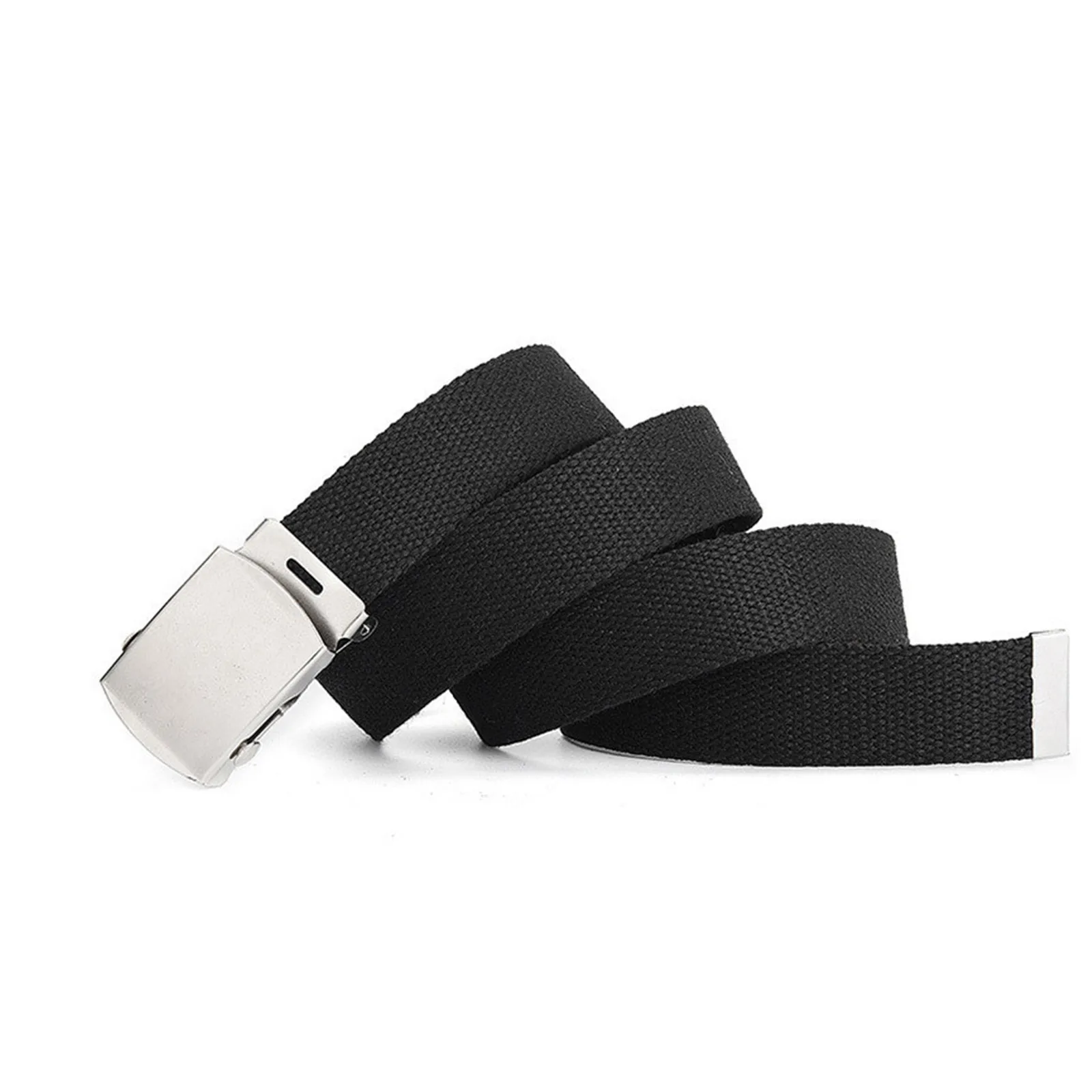 Unisex Canvas Military Web Belt Metal Roller Buckle Mens Womens Causal Cloth Decor Jeans Accessories Adjustable Waist Belt 2022