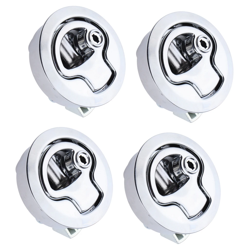 4x Marine Boat Stainless Steel 2\' Flush Pull Locker Hatch Latch Lift Handle 60 mm