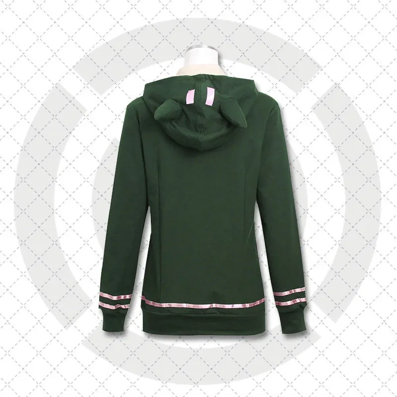 Fantasia para cosplay de nanami chiaki, conjunto completo de roupas para dia das bruxas com camisa e saia