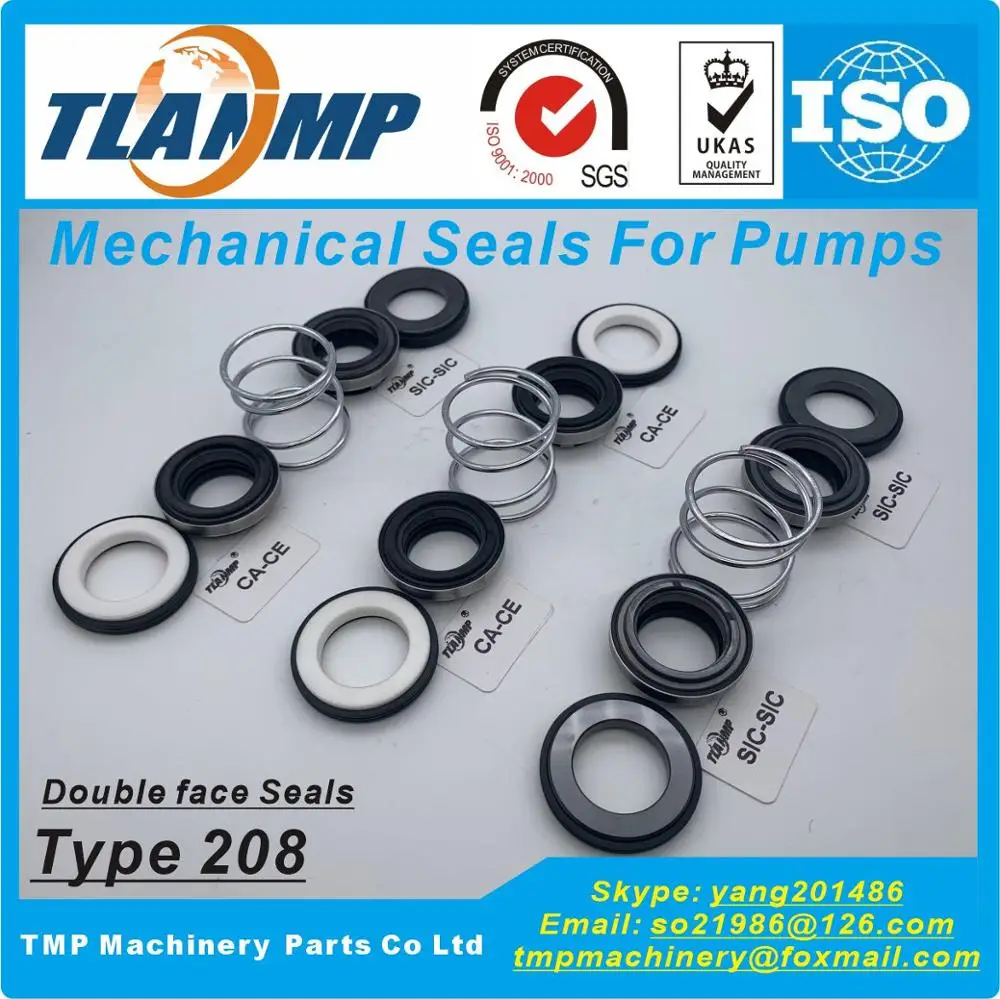 208-25 , 208D-25 Double Face Mechanical Seals |TLANMP Mechanical Seals  | Shaft Size 25mm, Outer Size 40mm