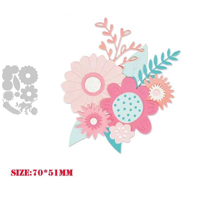 

New Metal Cutting Dies for 2024 DIY Scrapbooking Photo Album Postcard Flowers Tropical Leaf Stencils Embossing Paper Card Craft