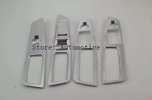 4pcs ABS Chrome DOOR Window switch panel button frame cover trim for ford  Edge 2015